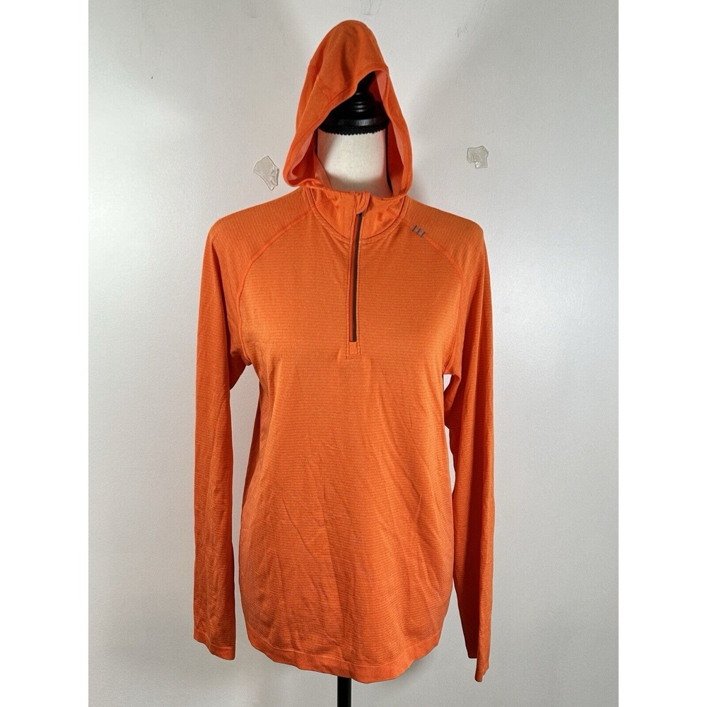 Lululemon Women 1/4 Zip Orange Hoodie Long Sleeve Small